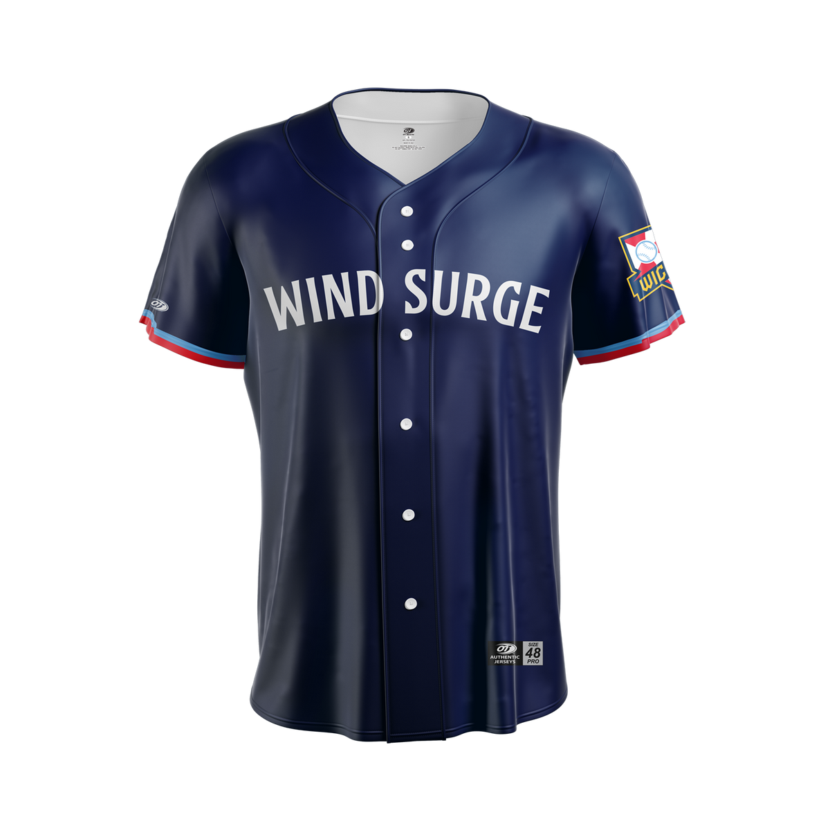 Wichita Wind Surge Adult Navy Alt Replica Jersey – Wichita Wind