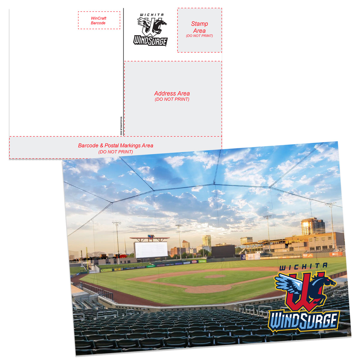 Wichita Wind Surge Riverfront Stadium Postcard Wichita Wind Surge