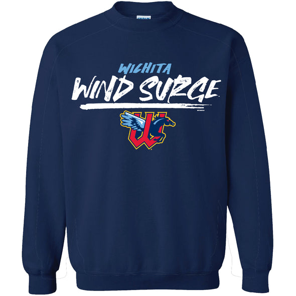 Wichita Wind Surge Adult Navy Dinks Crewneck Sweatshirt