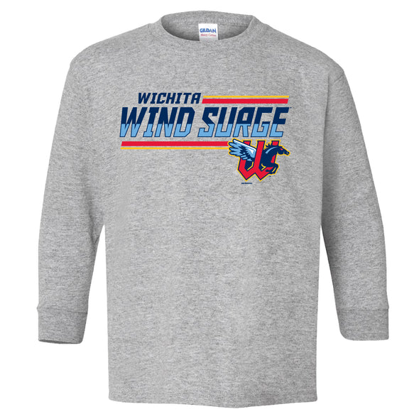 Wichita Wind Surge Youth grey Wynder Long Sleeve Tee