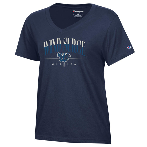 Wichita Wind Surge Women's Navy Core V-Neck Tee