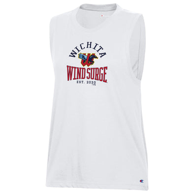 Wichita Wind Surge Women's White Core Muscle Tank
