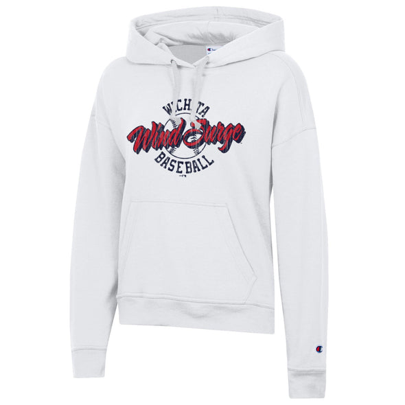 Wichita Wind Surge Women's White Powerblend Hoodie Sweatshirt