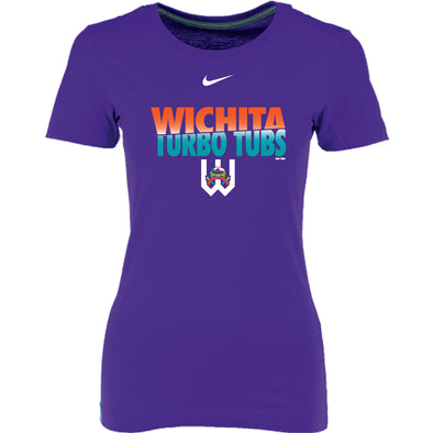 Wichita Wind Surge Women's Purple Turbo Tubs 186 Cotton Tee
