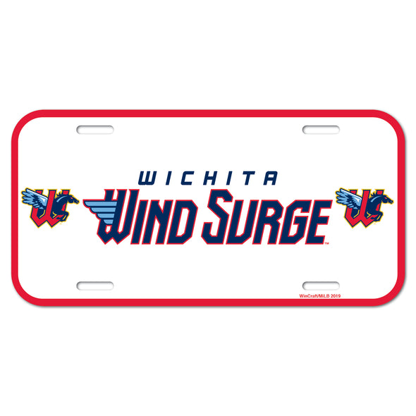 Wichita Wind Surge White 6x12in License Plate