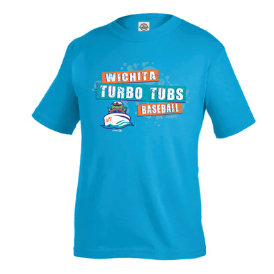 Wichita Wind Surge Juvenile Turquoise Turbo Tubs Merch Tee