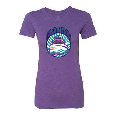 Wichita Wind Surge Women's Purple Turbo Tubs Hippie Tee