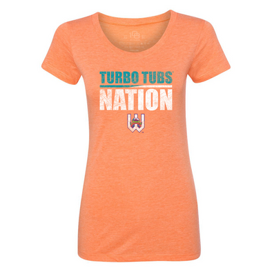 Wichita Wind Surge Women's Orange Turbo Tubs Tubs Nation Tee