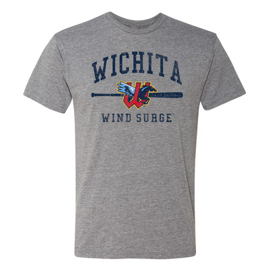 Wichita Wind Surge Adult Arch Bat tee